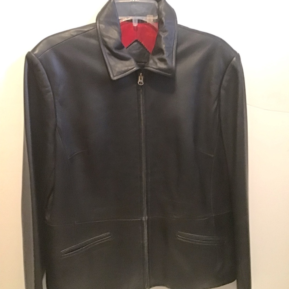 Leather jacket blac